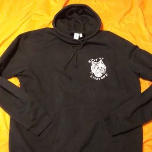 Stay Home Club “shut up everyone” cat hoodie